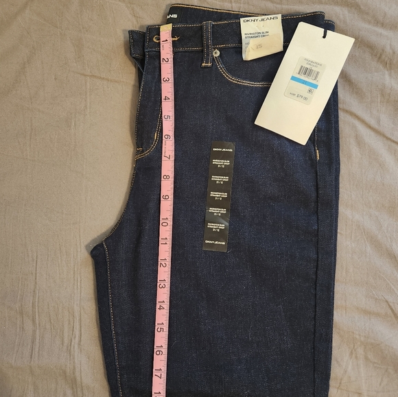 DKNY Rivington Dark Indigo Cropped Jeans 31/12 - Picture 4 of 6